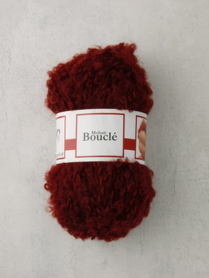 Red brown bouclé, 50 gr